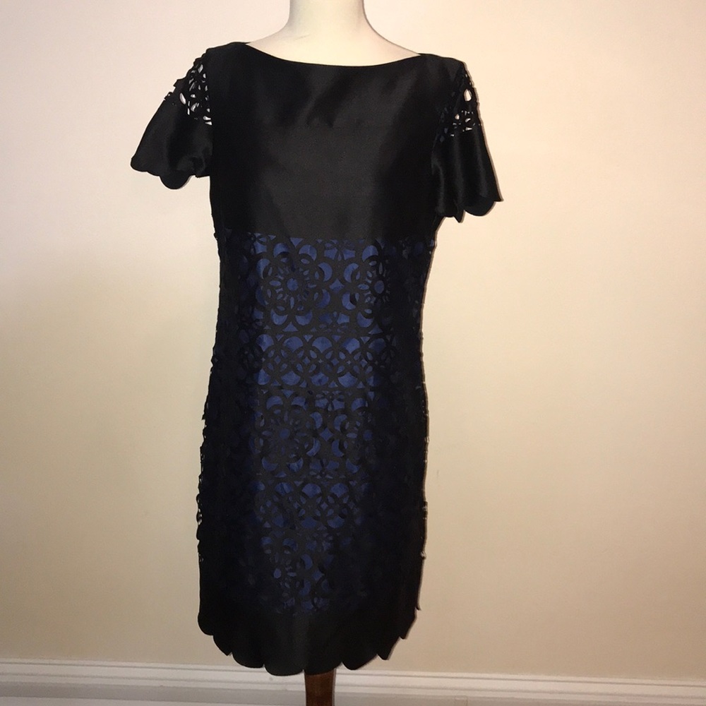 Ladder Cut Shift Dress